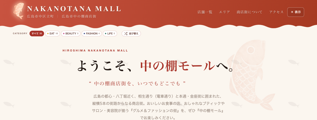 中の棚商店街 サイトキャプチャ